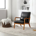 Modern Accent Chair, Solid Wood Padding Lounge Armchairs With One pillow for Living Room, Bedroom, Guest Room