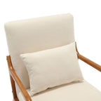 Modern Accent Chair, Solid Wood Padding Lounge Armchairs With One pillow for Living Room, Bedroom, Guest Room