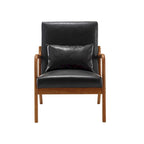 Modern Accent Chair, Solid Wood Padding Lounge Armchairs With One pillow for Living Room, Bedroom, Guest Room
