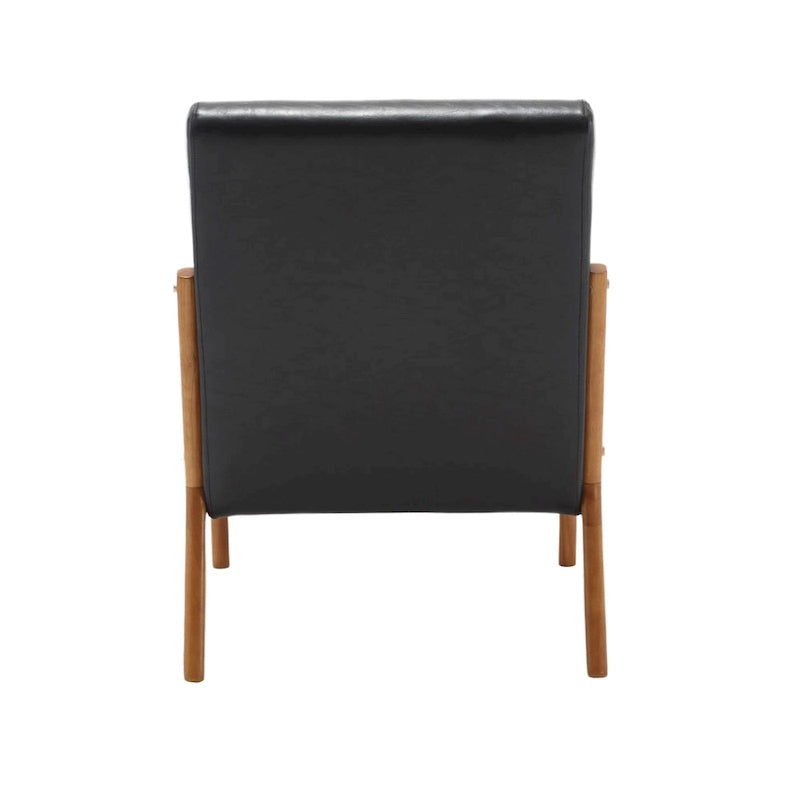 Modern Accent Chair, Solid Wood Padding Lounge Armchairs With One pillow for Living Room, Bedroom, Guest Room