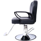All-Purpose Salon Barber Chair with Adjustable Height & Reclining Back