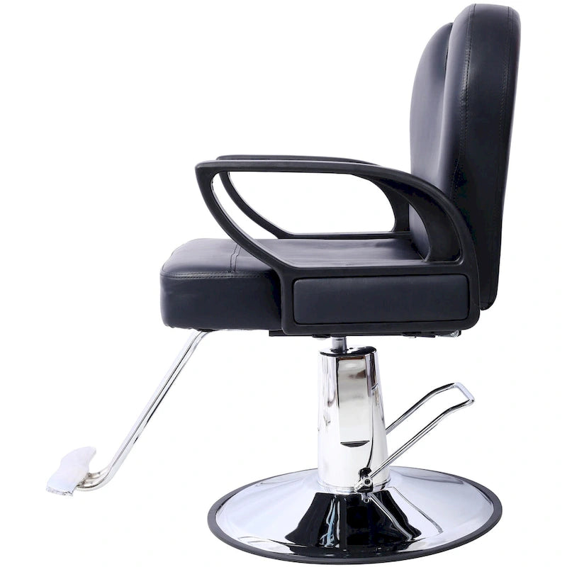 All-Purpose Salon Barber Chair with Adjustable Height & Reclining Back