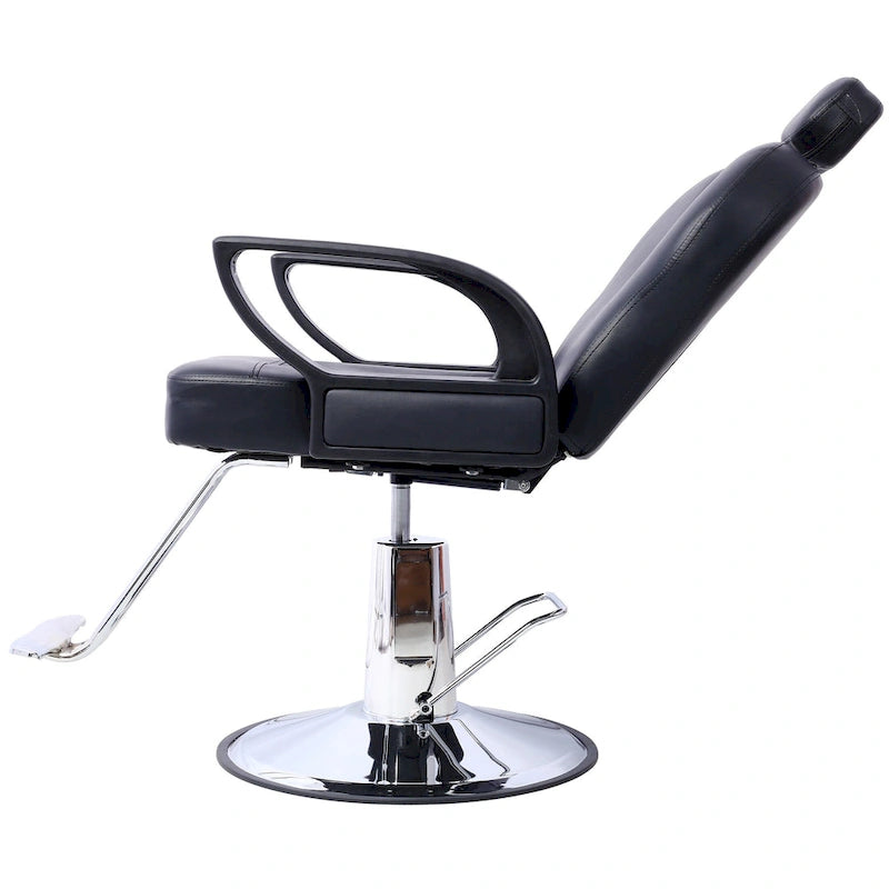 All-Purpose Salon Barber Chair with Adjustable Height & Reclining Back