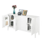 4-Door Sideboard Storage Cabinet with Door Shelf for Living Room, Two Large Cabinets with Adjustable Shelf