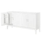 4-Door Sideboard Storage Cabinet with Door Shelf for Living Room, Two Large Cabinets with Adjustable Shelf