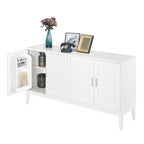 4-Door Sideboard Storage Cabinet with Door Shelf for Living Room, Two Large Cabinets with Adjustable Shelf