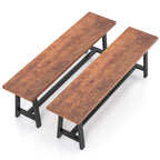 60" Farmhouse Dining & Entryway Bench for 3 – Heavy-Duty Metal Frame, 440 lb Capacity