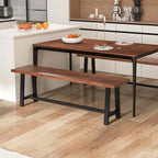 60" Farmhouse Dining & Entryway Bench for 3 – Heavy-Duty Metal Frame, 440 lb Capacity