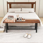 60" Farmhouse Dining & Entryway Bench for 3 – Heavy-Duty Metal Frame, 440 lb Capacity