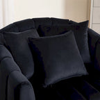 40.4W Modern Swivel Accent Chair,Swivel Single Sofa Chair with Ottoman