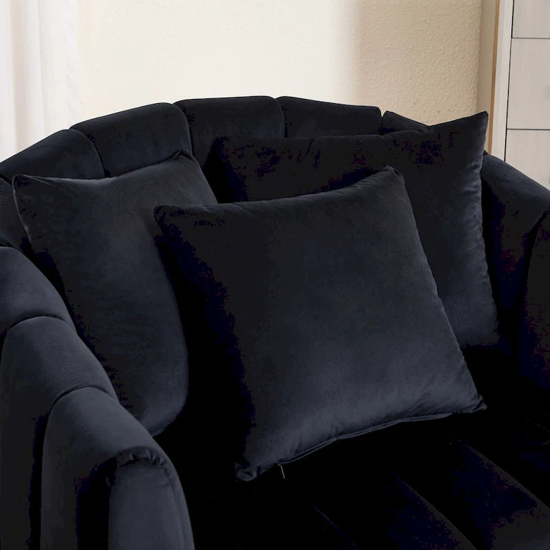 40.4W Modern Swivel Accent Chair,Swivel Single Sofa Chair with Ottoman