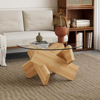 33.4 Modern Round Tempered Glass Table
