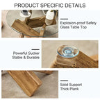 33.4 Modern Round Tempered Glass Table
