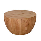 Vintage Style Bucket Shaped Coffee Table with Storage and Reasonable Load-bearing Capacity