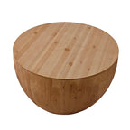 Vintage Style Bucket Shaped Coffee Table with Storage and Reasonable Load-bearing Capacity