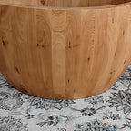 Vintage Style Bucket Shaped Coffee Table with Storage and Reasonable Load-bearing Capacity