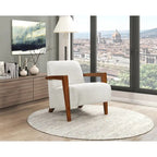 Luxurious Solid Wood Accent Chair for Stylish Living Rooms