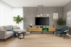 70" TV Stand with LED Lights, Cabinets & Open Shelves for TVs Up to 80"
