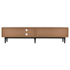 70" TV Stand with LED Lights, Cabinets & Open Shelves for TVs Up to 80"