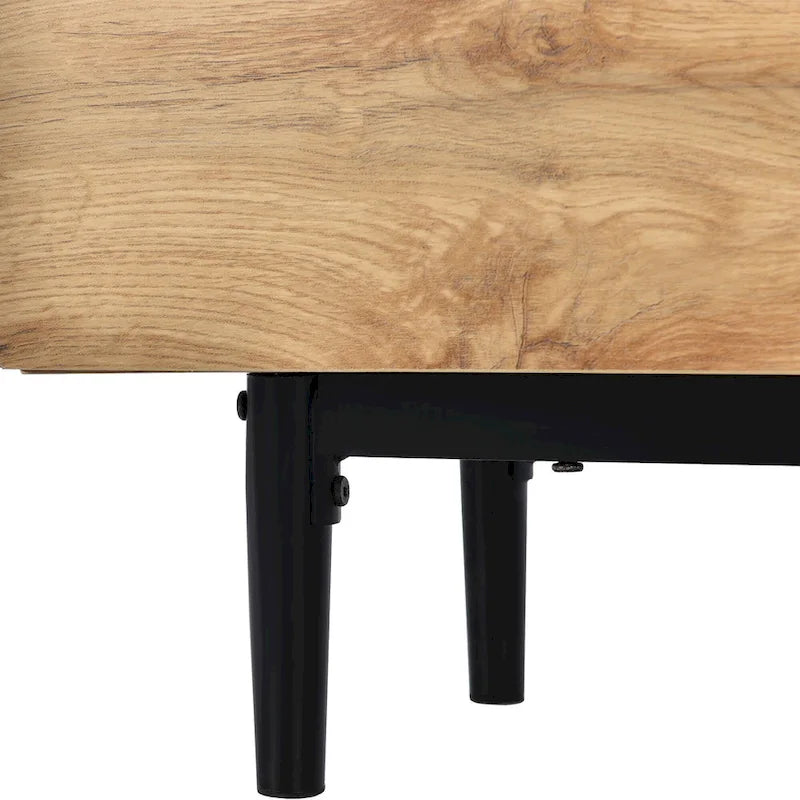 70" TV Stand with LED Lights, Cabinets & Open Shelves for TVs Up to 80"