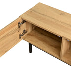 70" TV Stand with LED Lights, Cabinets & Open Shelves for TVs Up to 80"