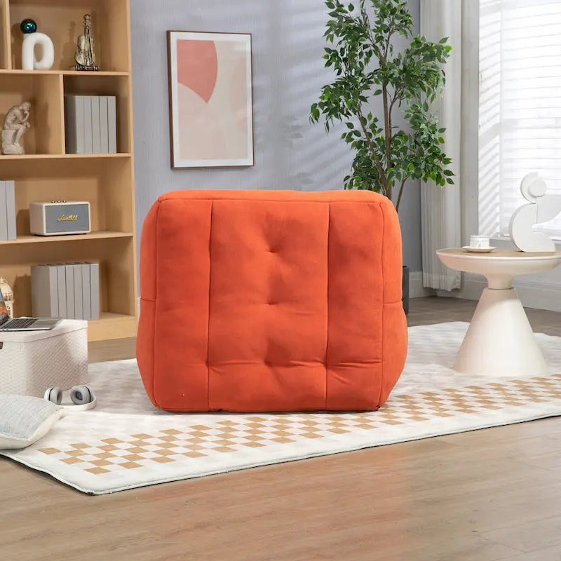 Modern 38.5" Velvet Accent Chair with Memory Foam Cushion & Ottoman