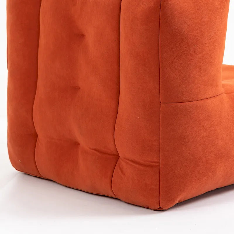 Modern 38.5" Velvet Accent Chair with Memory Foam Cushion & Ottoman