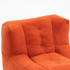 Modern 38.5" Velvet Accent Chair with Memory Foam Cushion & Ottoman