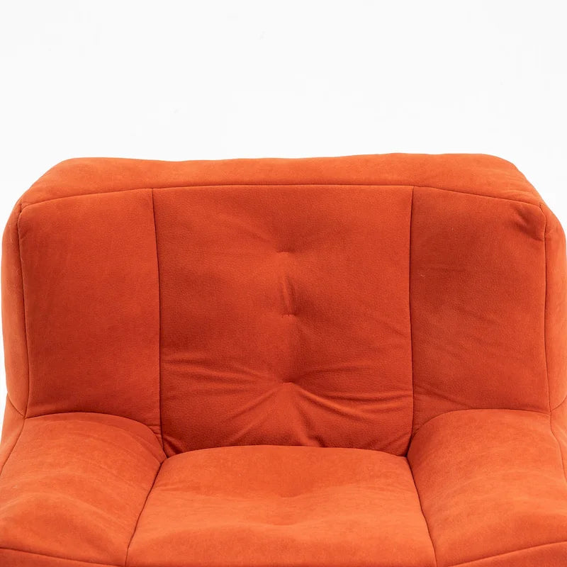 Modern 38.5" Velvet Accent Chair with Memory Foam Cushion & Ottoman