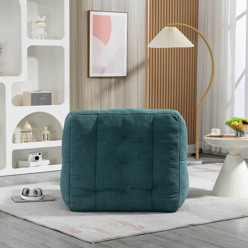 Modern 38.5" Velvet Accent Chair with Memory Foam Cushion & Ottoman