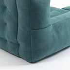 Modern 38.5" Velvet Accent Chair with Memory Foam Cushion & Ottoman