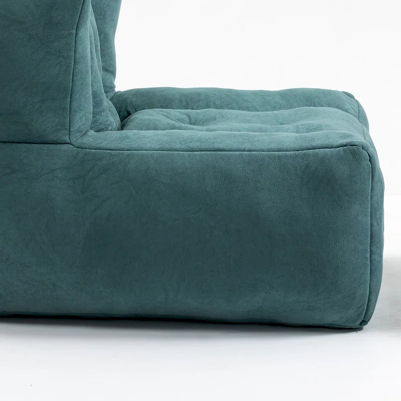 Modern 38.5" Velvet Accent Chair with Memory Foam Cushion & Ottoman