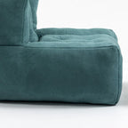 Modern 38.5" Velvet Accent Chair with Memory Foam Cushion & Ottoman