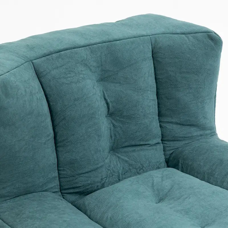 Modern 38.5" Velvet Accent Chair with Memory Foam Cushion & Ottoman