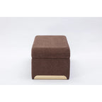 Modern New Boucle Fabric Loveseat Ottoman Footstool Bedroom Bench Shoe Bench With Gold Metal Legs