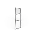 55" Modern Steel Console Table with Tempered Glass Top
