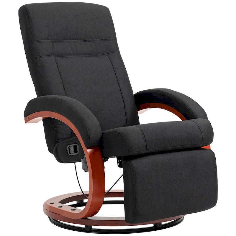 Manual Recliner Chair with 135° Recline, 360° Swivel & Adjustable Footrest