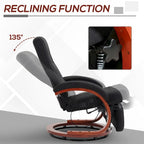 Manual Recliner Chair with 135° Recline, 360° Swivel & Adjustable Footrest