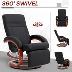 Manual Recliner Chair with 135° Recline, 360° Swivel & Adjustable Footrest