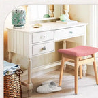 Saddle Cushion VanityStool - 17.83D x 12.4W x 16.53H
