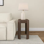 Plank and Beam Contour Rectangular Side Table - 25