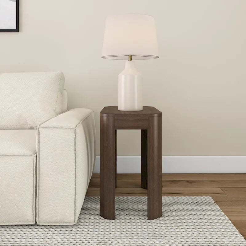 Plank and Beam Contour Rectangular Side Table - 25