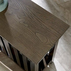 Transitional 1-Drawer End Table with Slatted Sides