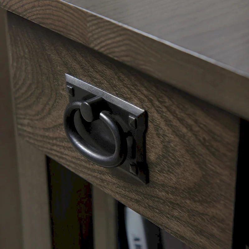 Transitional 1-Drawer End Table with Slatted Sides
