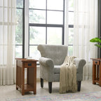 Transitional 1-Drawer End Table with Slatted Sides
