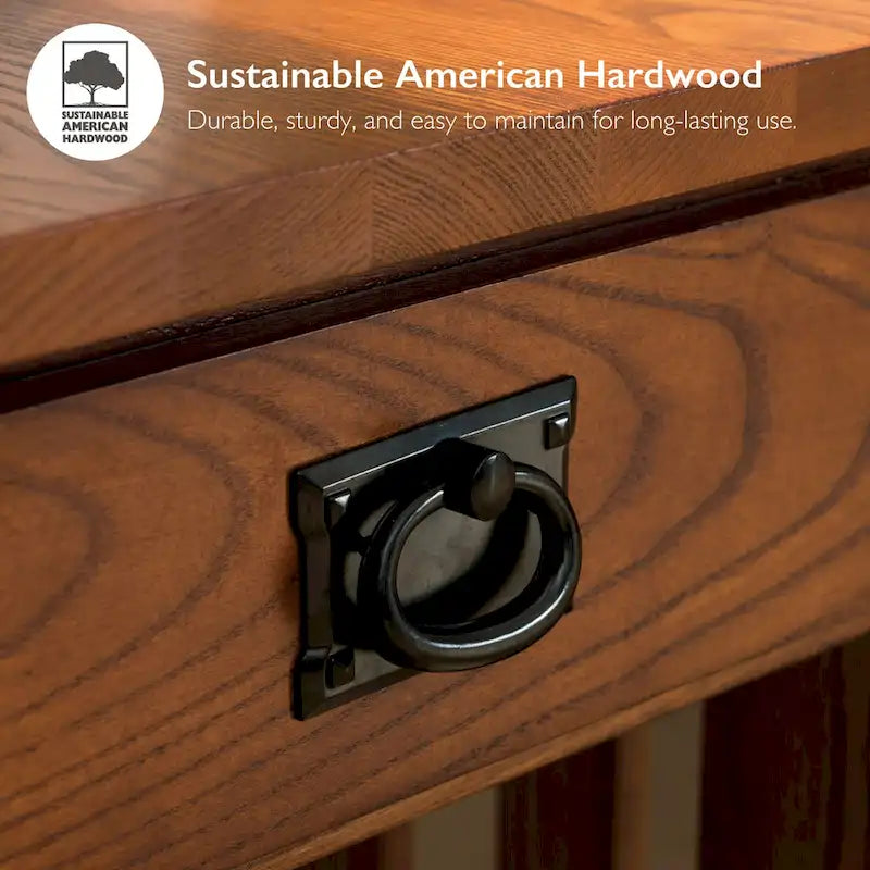 Transitional 1-Drawer End Table with Slatted Sides