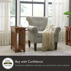 Transitional 1-Drawer End Table with Slatted Sides
