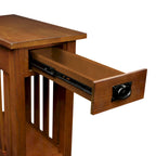 Transitional 1-Drawer End Table with Slatted Sides