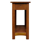 Transitional 1-Drawer End Table with Slatted Sides