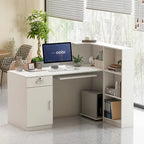 1-Drawer Reception Computer Desk with Door